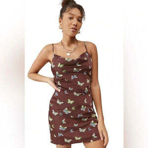Urban Outfitters Mallory Butterfly Mini Slip Dress